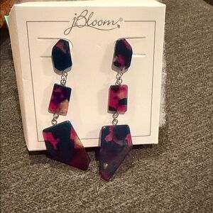 J Bloom Multicolor Geometric Earrings